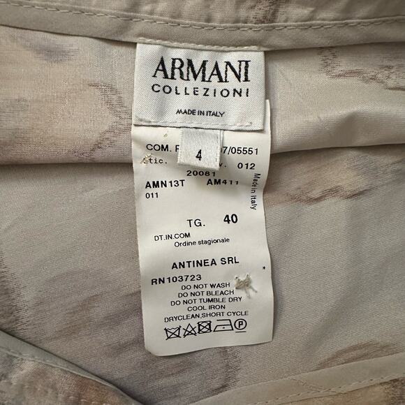 Armani Collezioni cream & gray floral pencil skirt size 4 - Picture 5 of 8